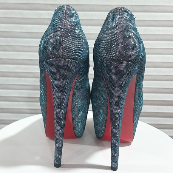 🌺 CHRISTIAN LOUBOUTIN 🌺 Daffodile Leopard Platform Heel Size: 36.5 - Picture 5 of 11